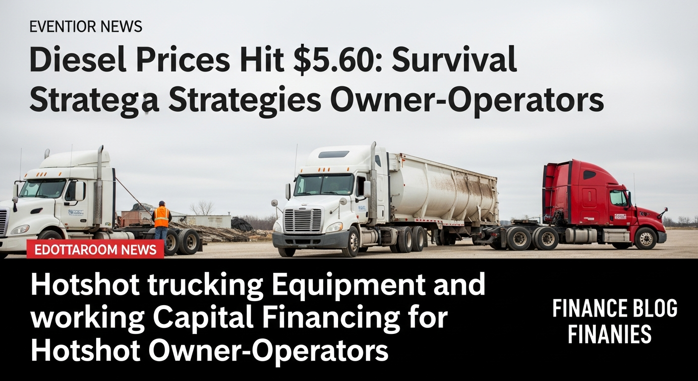 Illustration: Diesel Prices Hit $5.60: Survival Strategies for Hotshot Owner-Operators